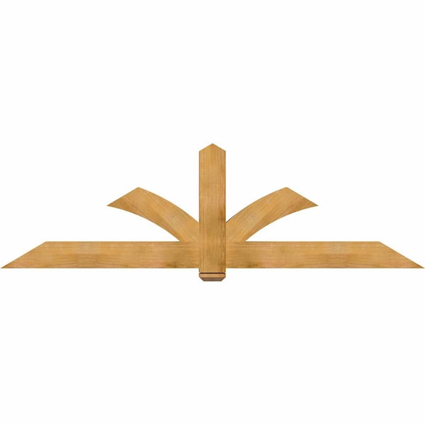 Ekena Millwork Redmond Rough Sawn Timber Gable Bracket, Western Red Cedar, 96"W x 28"H x 4"D x 6"F, 7/12 Pitch GBW096X28X0406RED00RWR - main